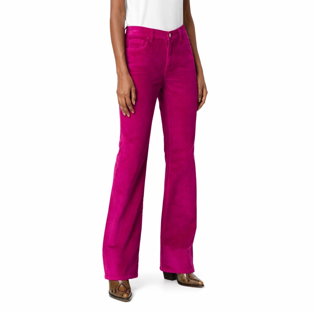 Current Elliot 25x34 Low Rise Corduroy Flare Pant 0212 magenta pink